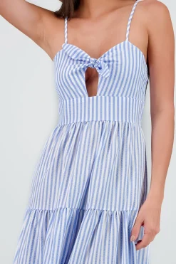 Shasa Striped Maxi Dress with Straps