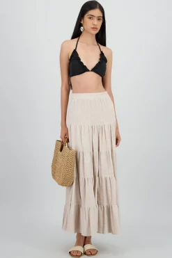 Shasa Striped Maxi Skirt