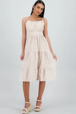 Shasa Striped Midi Dress