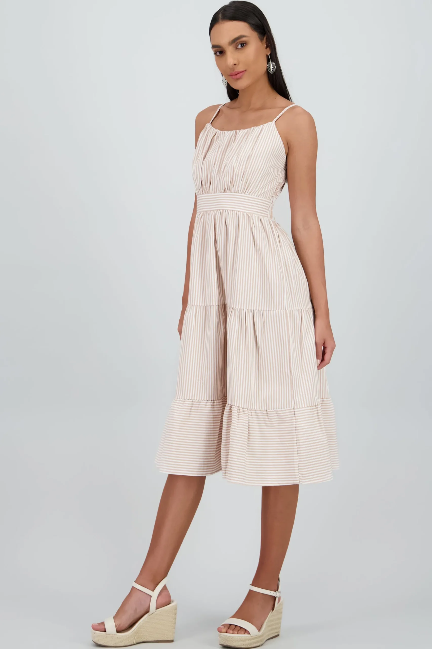 Shasa Striped Midi Dress