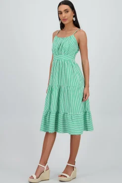 Shasa Striped Midi Dress