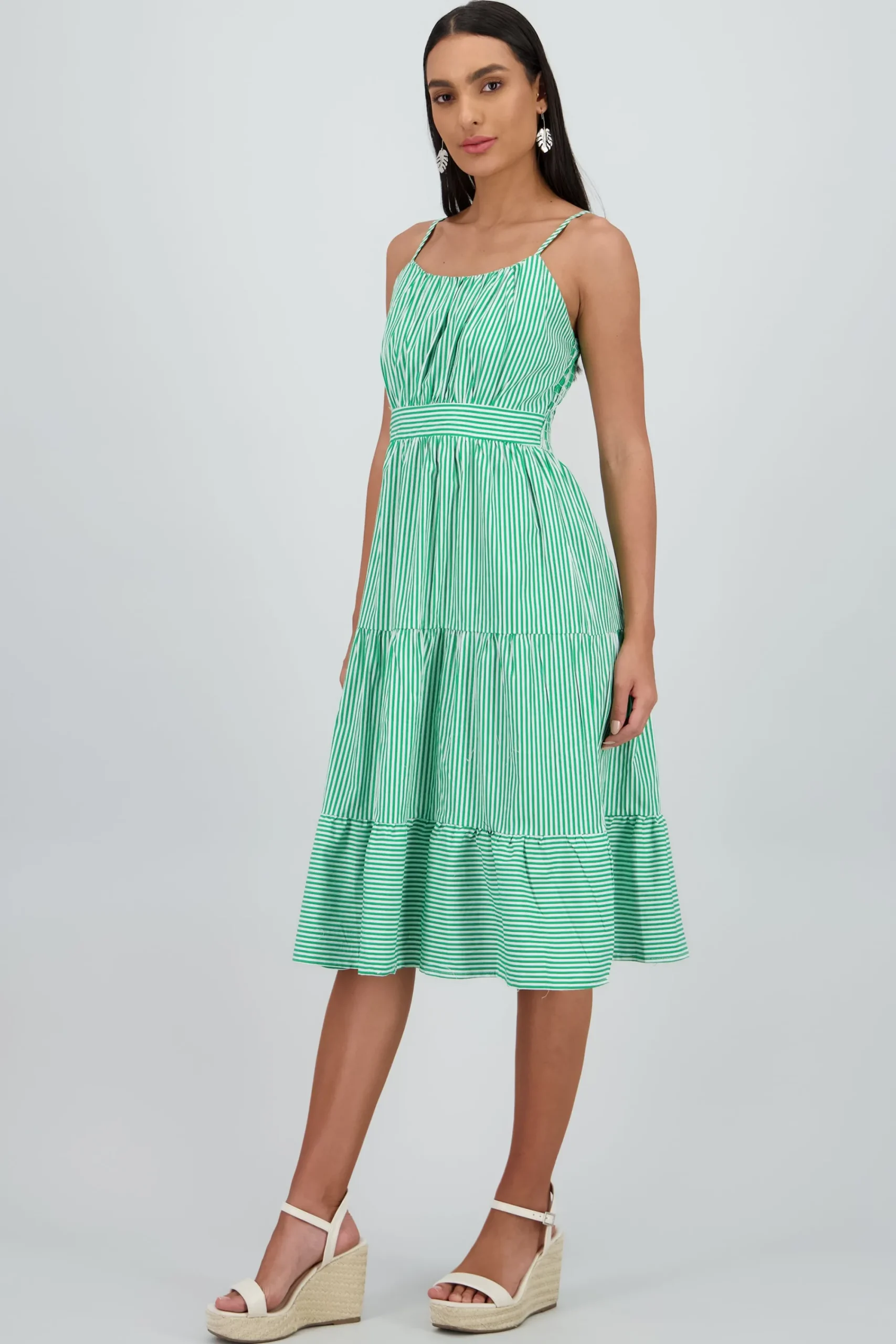 Shasa Striped Midi Dress