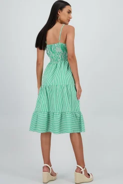 Shasa Striped Midi Dress