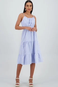 Shasa Striped Midi Dress