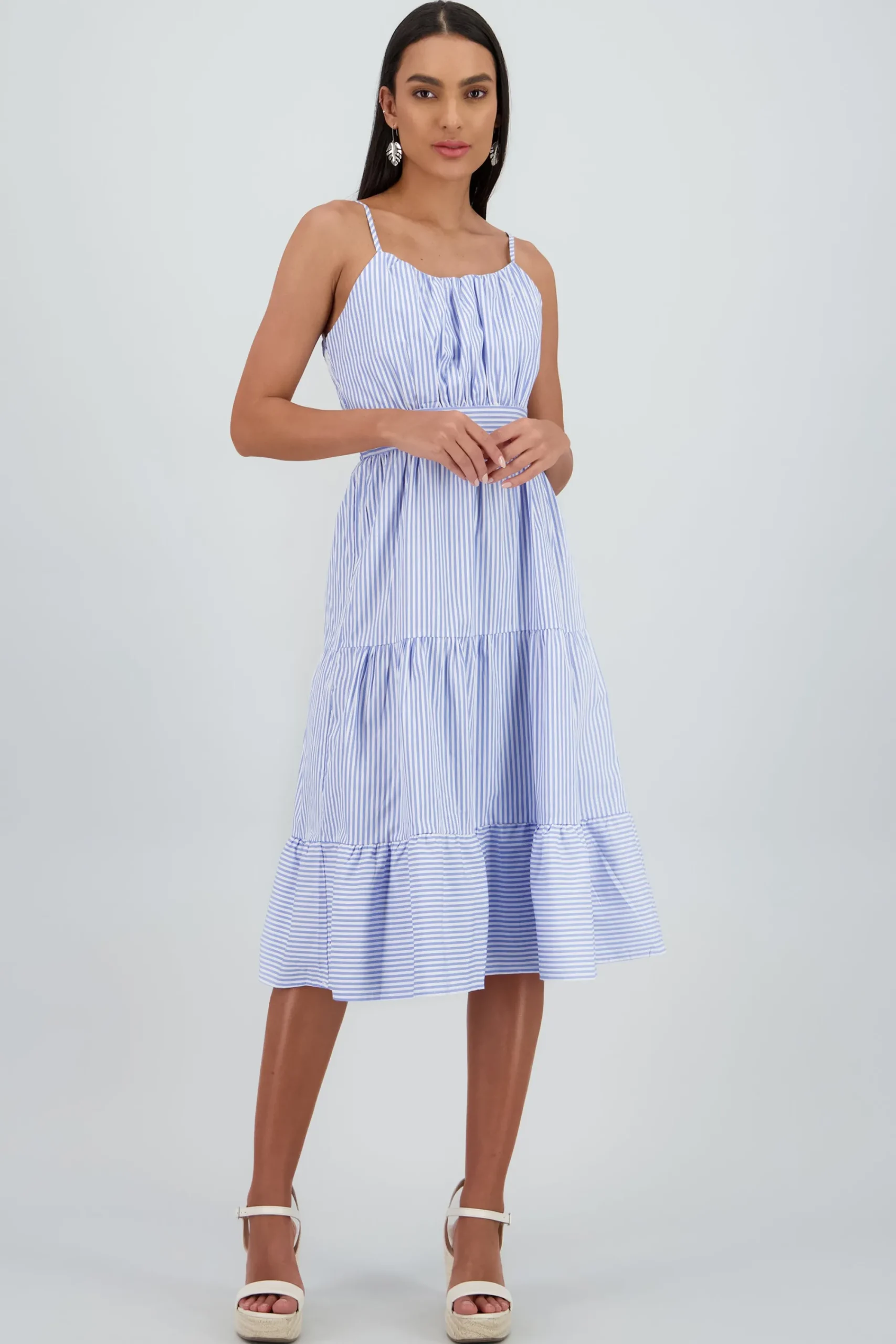 Shasa Striped Midi Dress