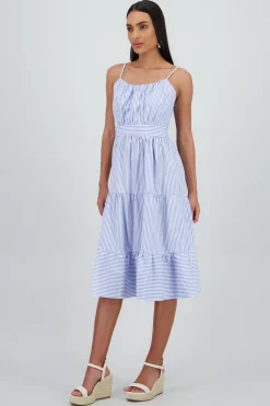 Shasa Striped Midi Dress