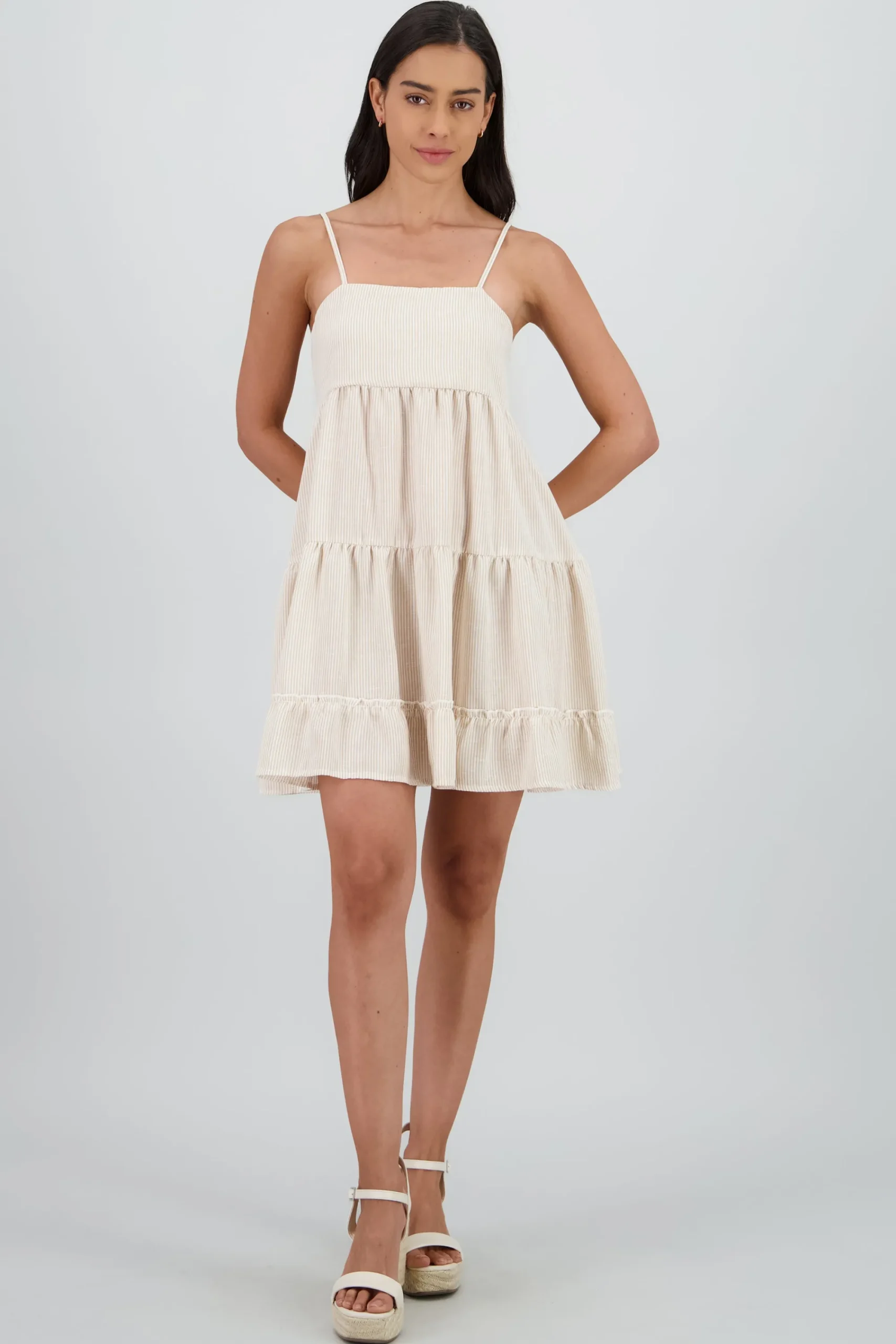 Shasa Striped Midi Slip Dress