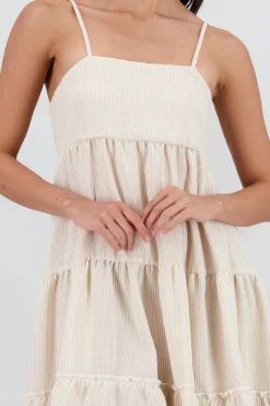 Shasa Striped Midi Slip Dress