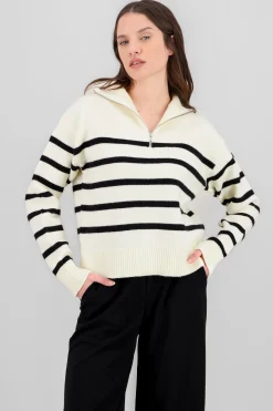 Shasa Striped Neck Sweater