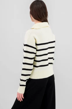 Shasa Striped Neck Sweater