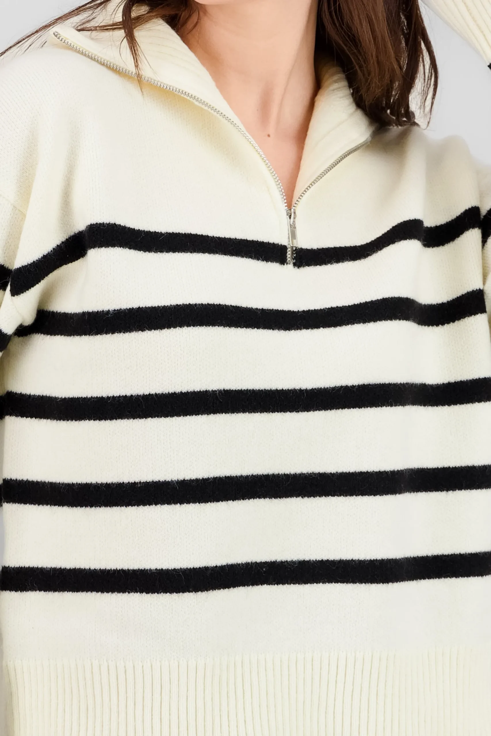 Shasa Striped Neck Sweater