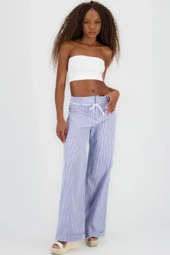 Shasa Striped Pants with Bow Detail