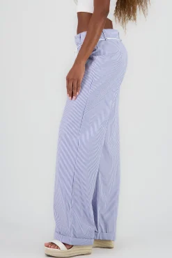 Shasa Striped Pants with Bow Detail