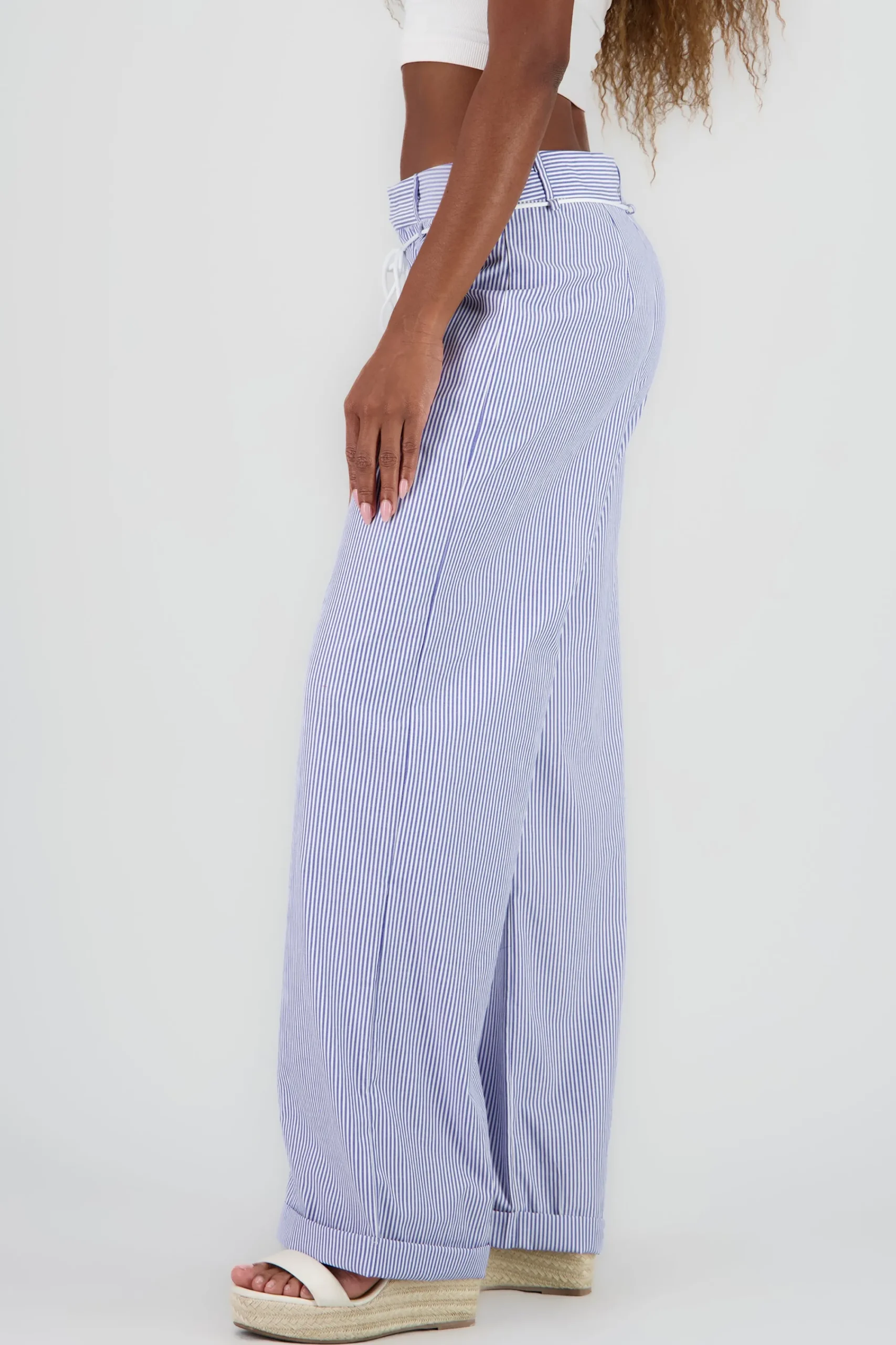 Shasa Striped Pants with Bow Detail