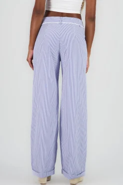 Shasa Striped Pants with Bow Detail