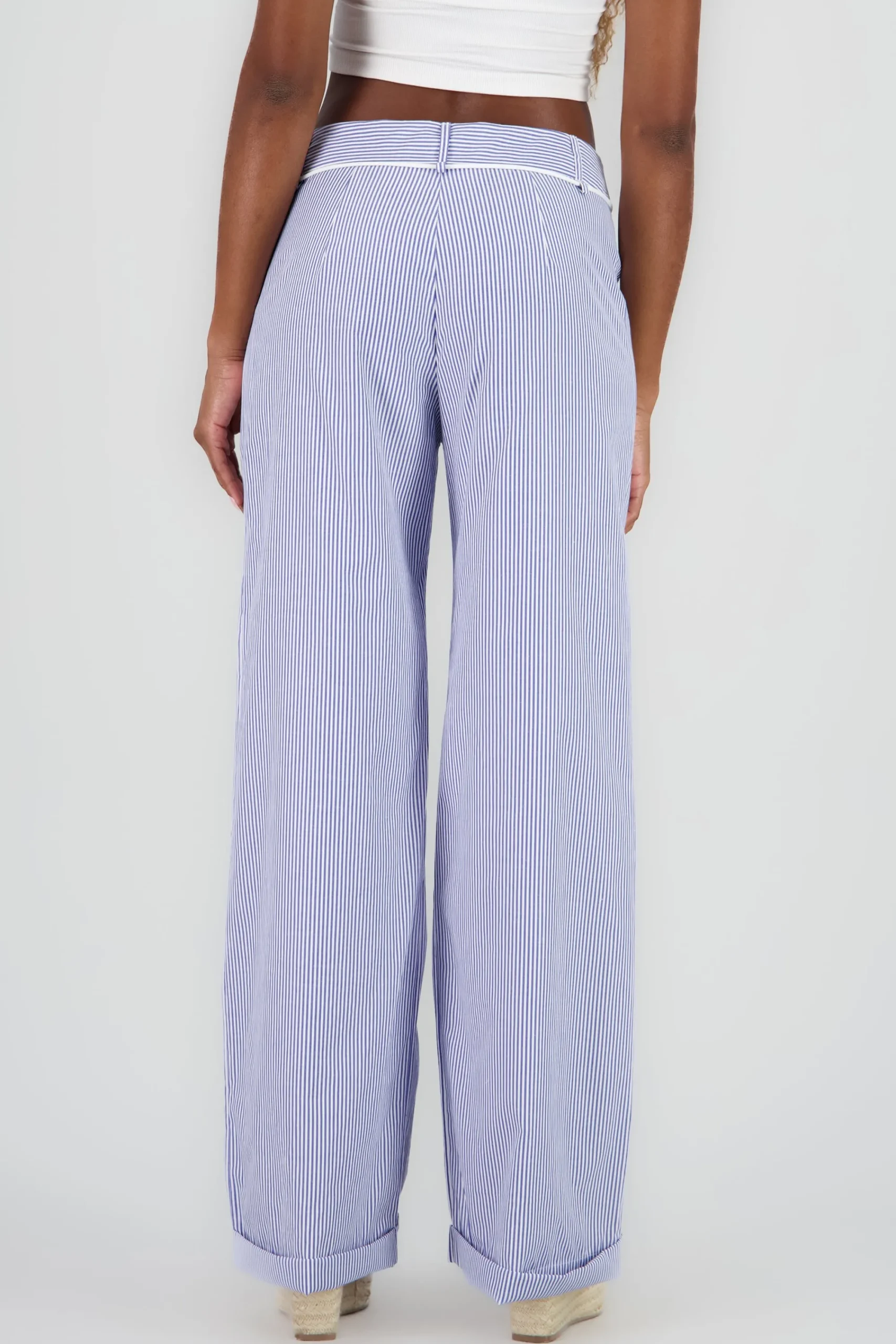 Shasa Striped Pants with Bow Detail