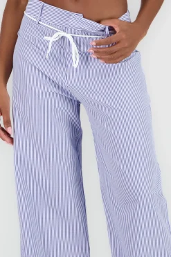 Shasa Striped Pants with Bow Detail