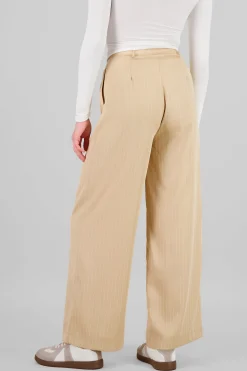 Shasa Striped Pants with Double Waistband