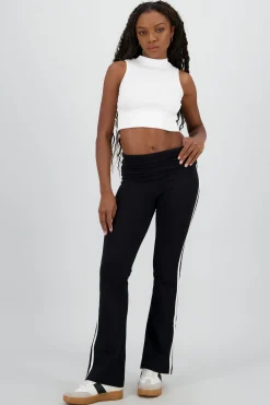 Shasa Striped Pants with Double Waistband