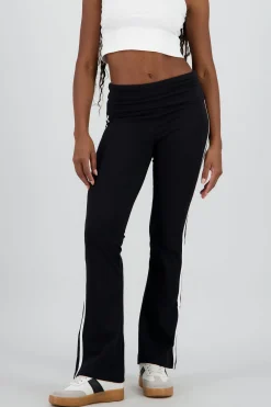 Shasa Striped Pants with Double Waistband