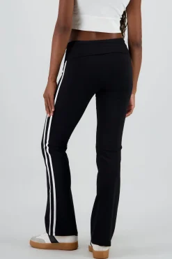 Shasa Striped Pants with Double Waistband