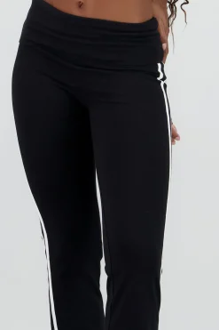 Shasa Striped Pants with Double Waistband