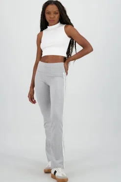 Shasa Striped Pants with Double Waistband