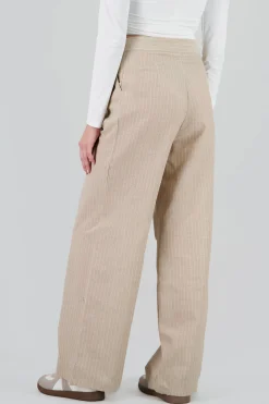 Shasa Striped Pants with Double Belt Loop Detail
