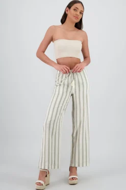 Shasa Striped Pants with Drawstring
