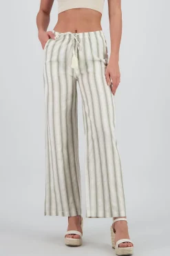 Shasa Striped Pants with Drawstring