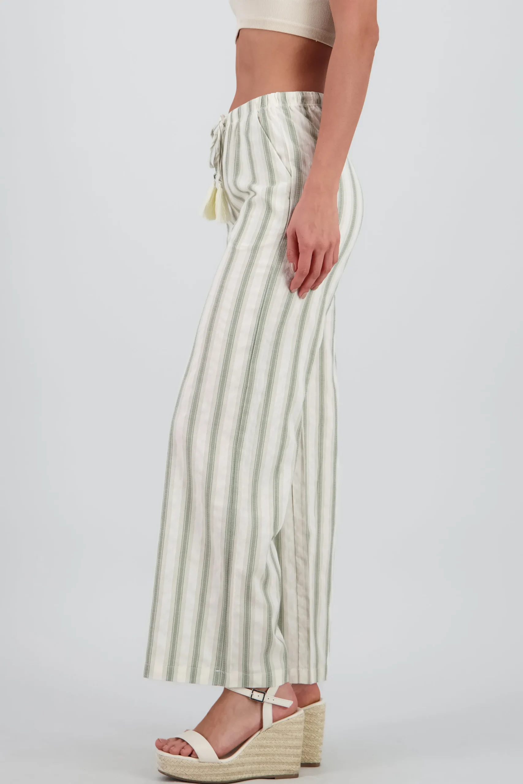 Shasa Striped Pants with Drawstring