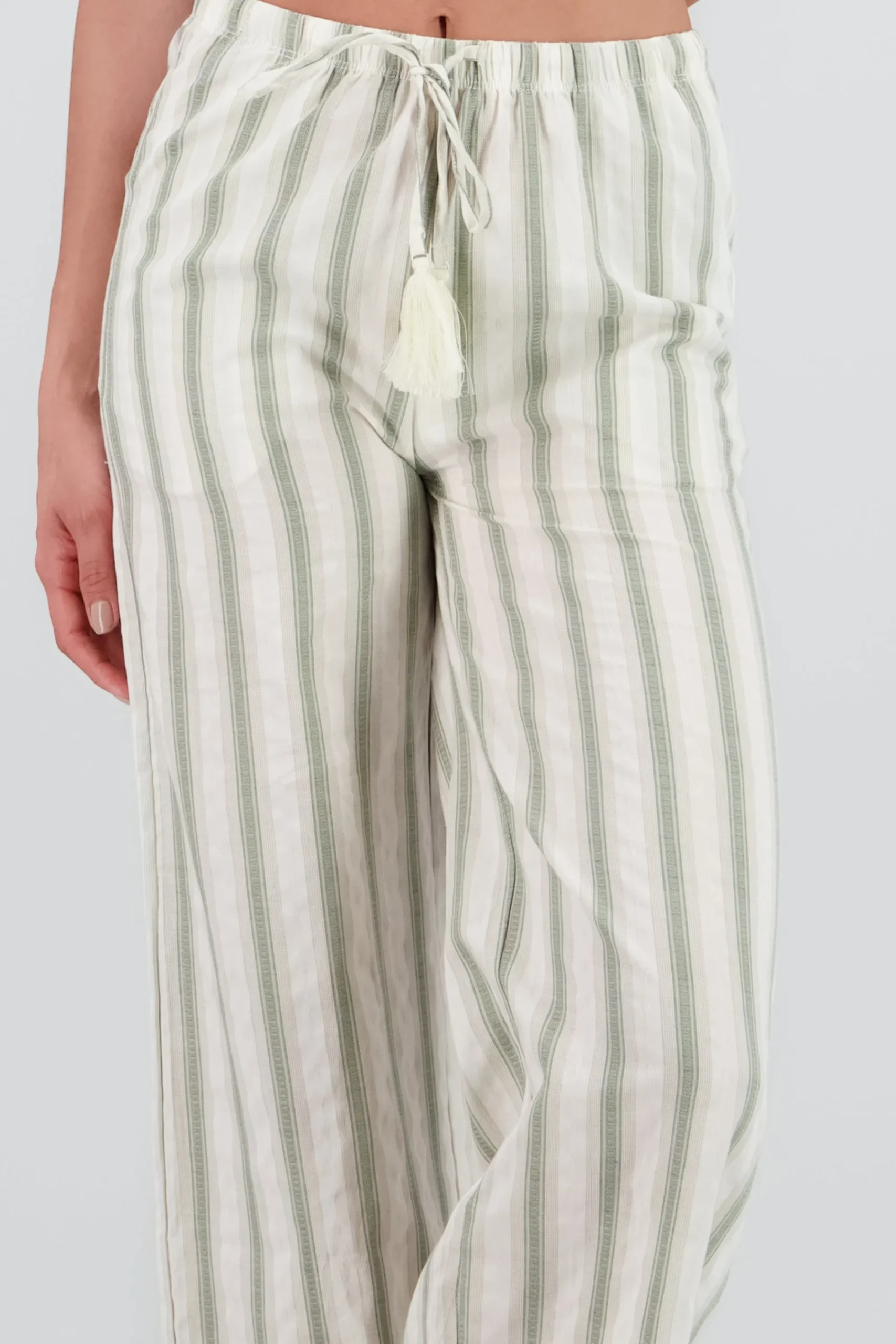 Shasa Striped Pants with Drawstring