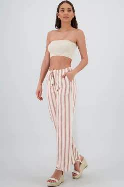 Shasa Striped Pants with Drawstring