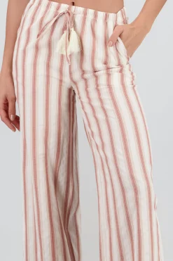 Shasa Striped Pants with Drawstring