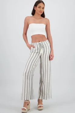 Shasa Striped Pants with Drawstring