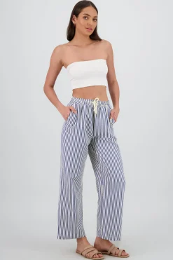 Shasa Striped Pants with Drawstring