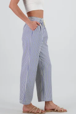 Shasa Striped Pants with Drawstring