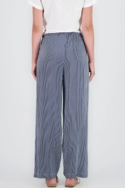 Shasa Striped Pants with Drawstring Detail