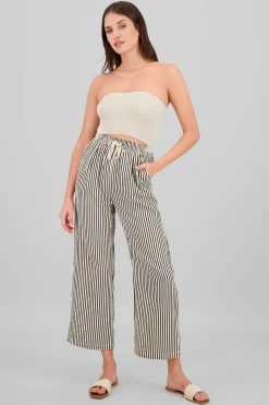 Shasa Striped Pants with Drawstring