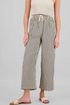 Shasa Striped Pants with Drawstring