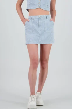 Shasa Striped Patch Pocket Skirt
