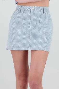 Shasa Striped Patch Pocket Skirt