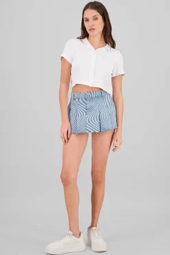 Shasa Striped Pleated Skirt