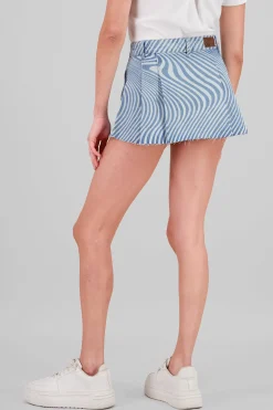 Shasa Striped Pleated Skirt
