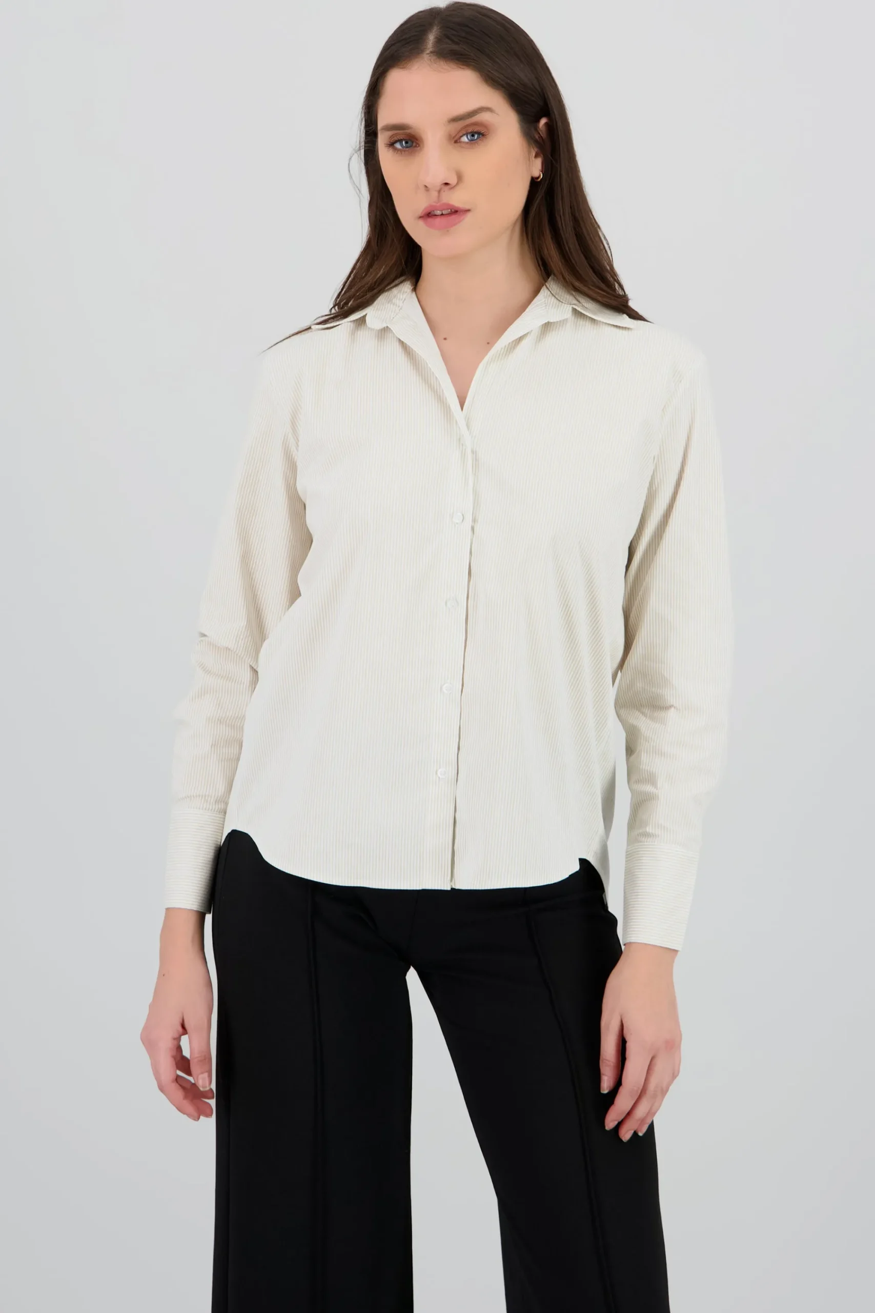 Shasa Striped Print Long Sleeve Shirt