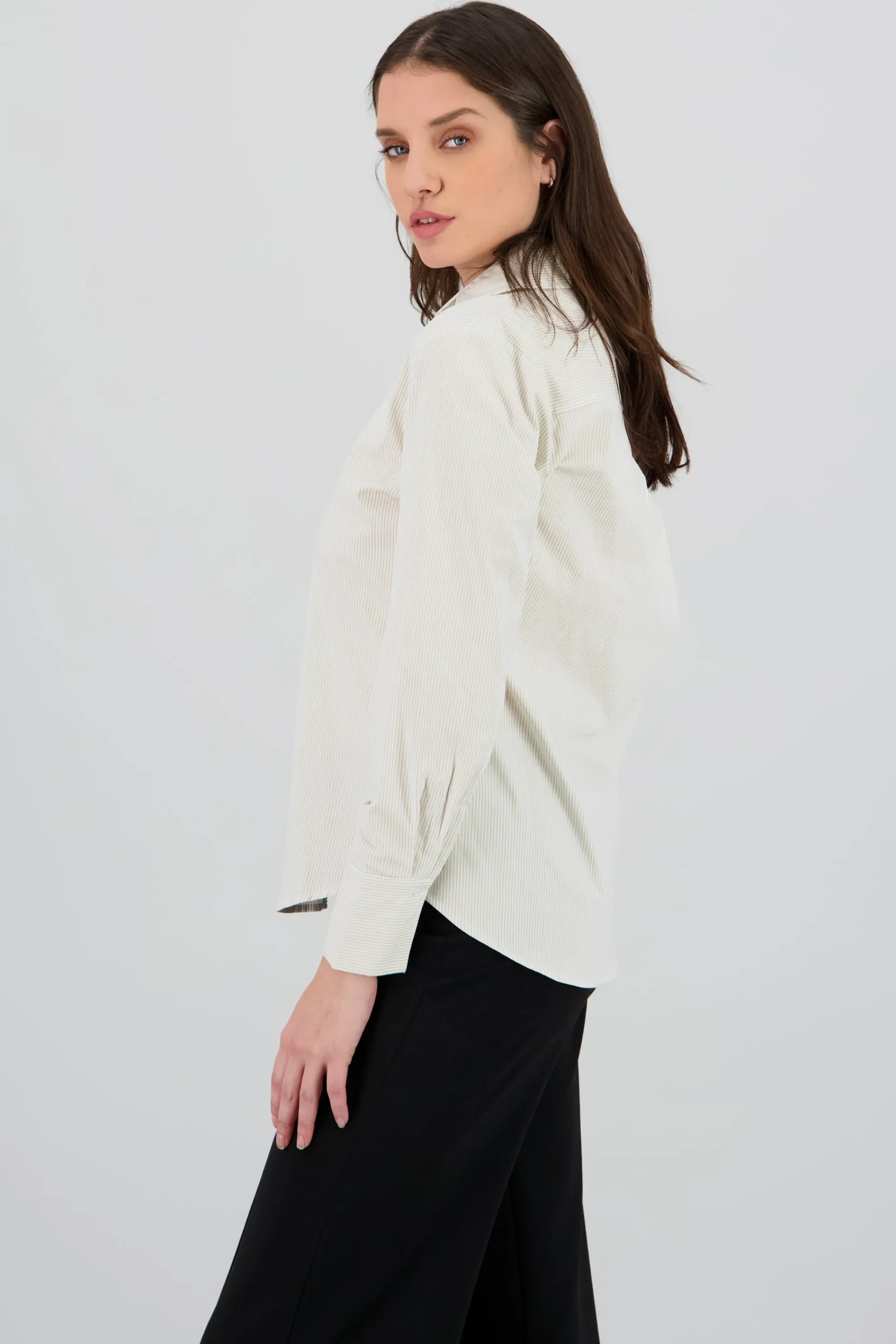 Shasa Striped Print Long Sleeve Shirt
