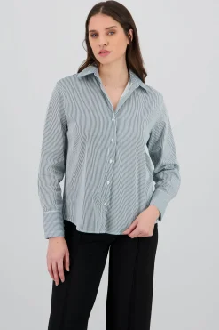 Shasa Striped Print Long Sleeve Shirt