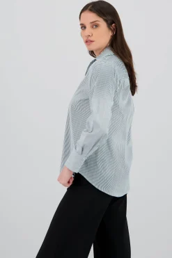 Shasa Striped Print Long Sleeve Shirt