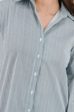 Shasa Striped Print Long Sleeve Shirt