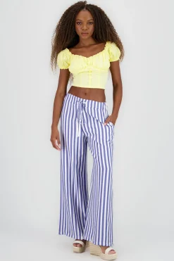 Shasa Striped Printed Fluid Pants